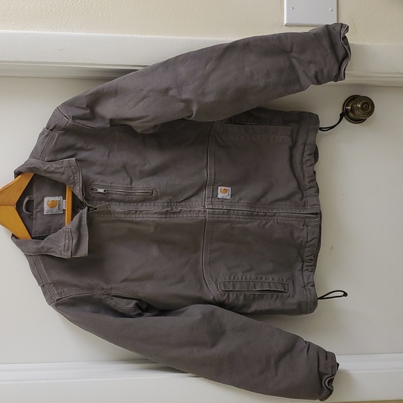 😍carhartt full swing sherpa lined canvas jacket size women's XS - Picture 8 of 9